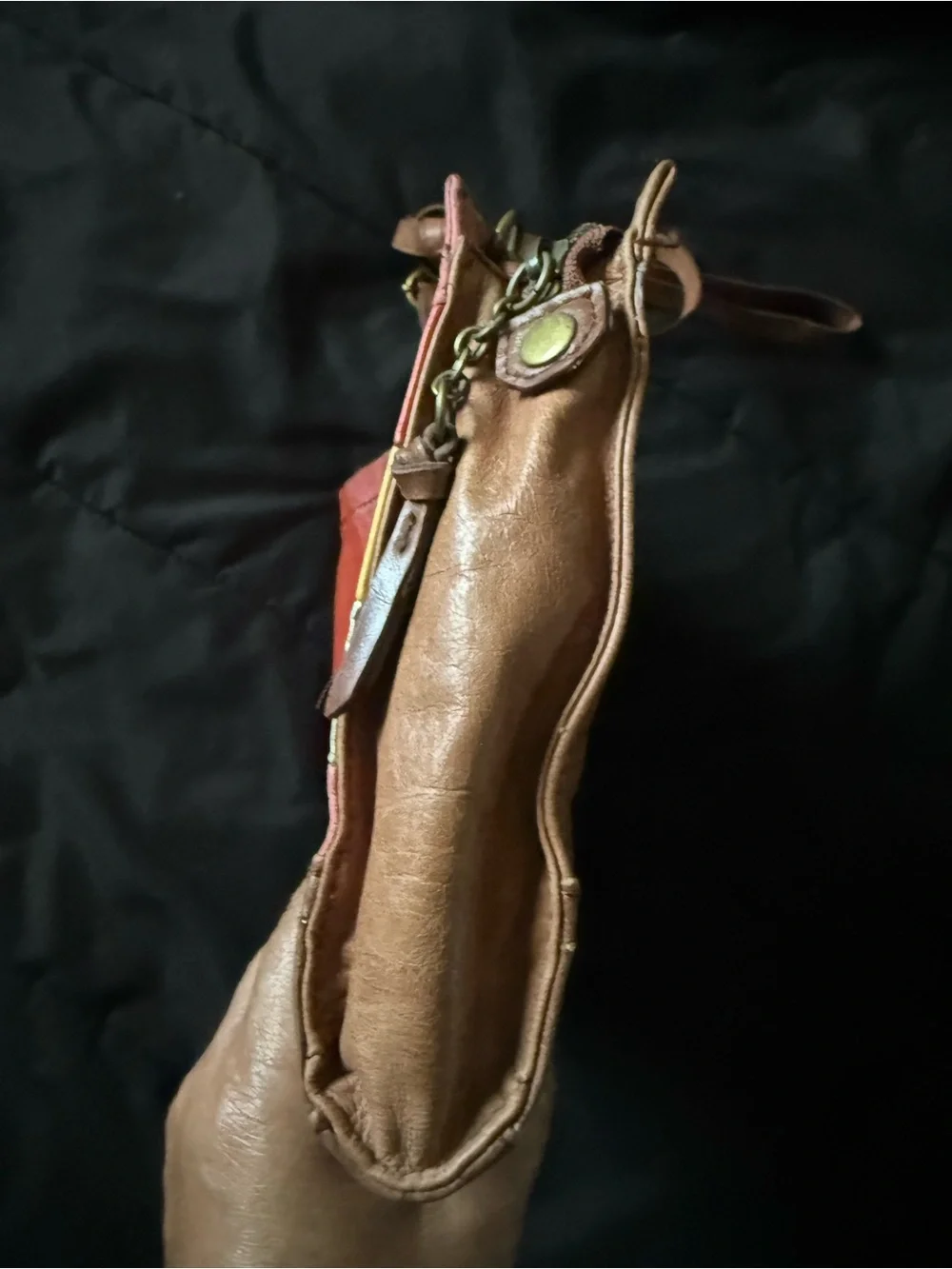 The Sak Colorblock Leather Clutch - Pink, Yellow, Cream & Brown